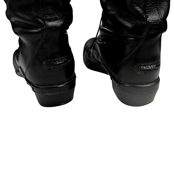 Ariat Womens Black Leather Riding Boots #55101 Equestrian Pull On Sz 7 1/2 F - Picture 3 of 6
